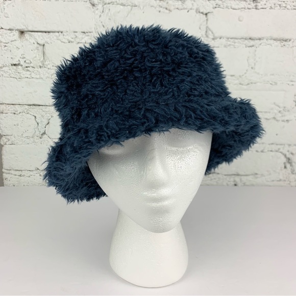 Goorin Bros Navy Fuzzy Bucket Hat Vintage Y2K 90s - Picture 1 of 9